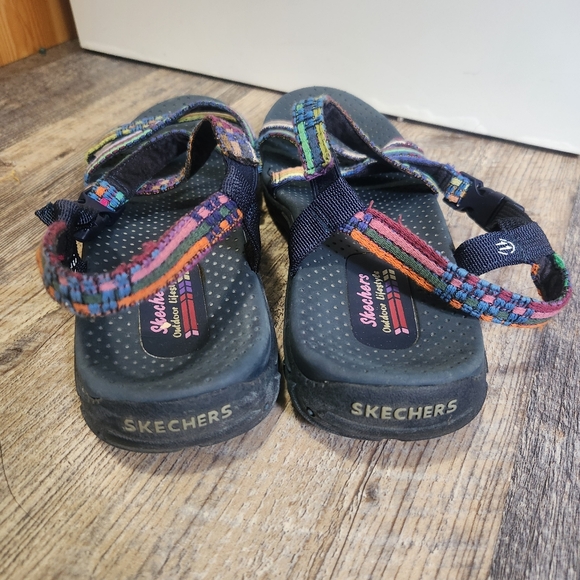 Skechers Womens Reggae Sew Me Boho Woven Strappy Slingback Women's Size 11 - Picture 5 of 9